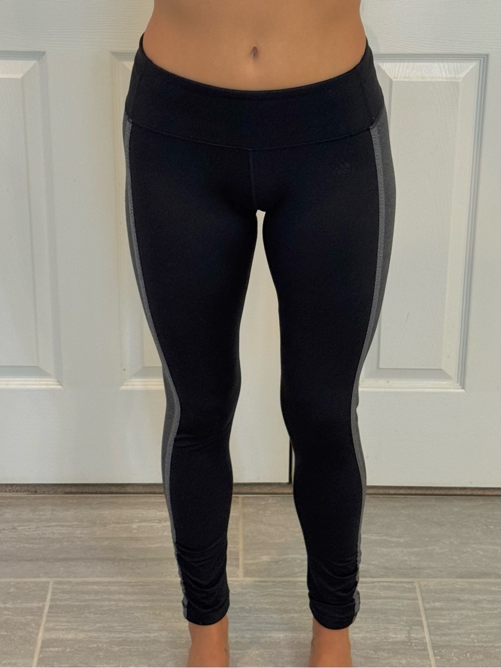 adidas Low Rise Black & Gray Leggings
